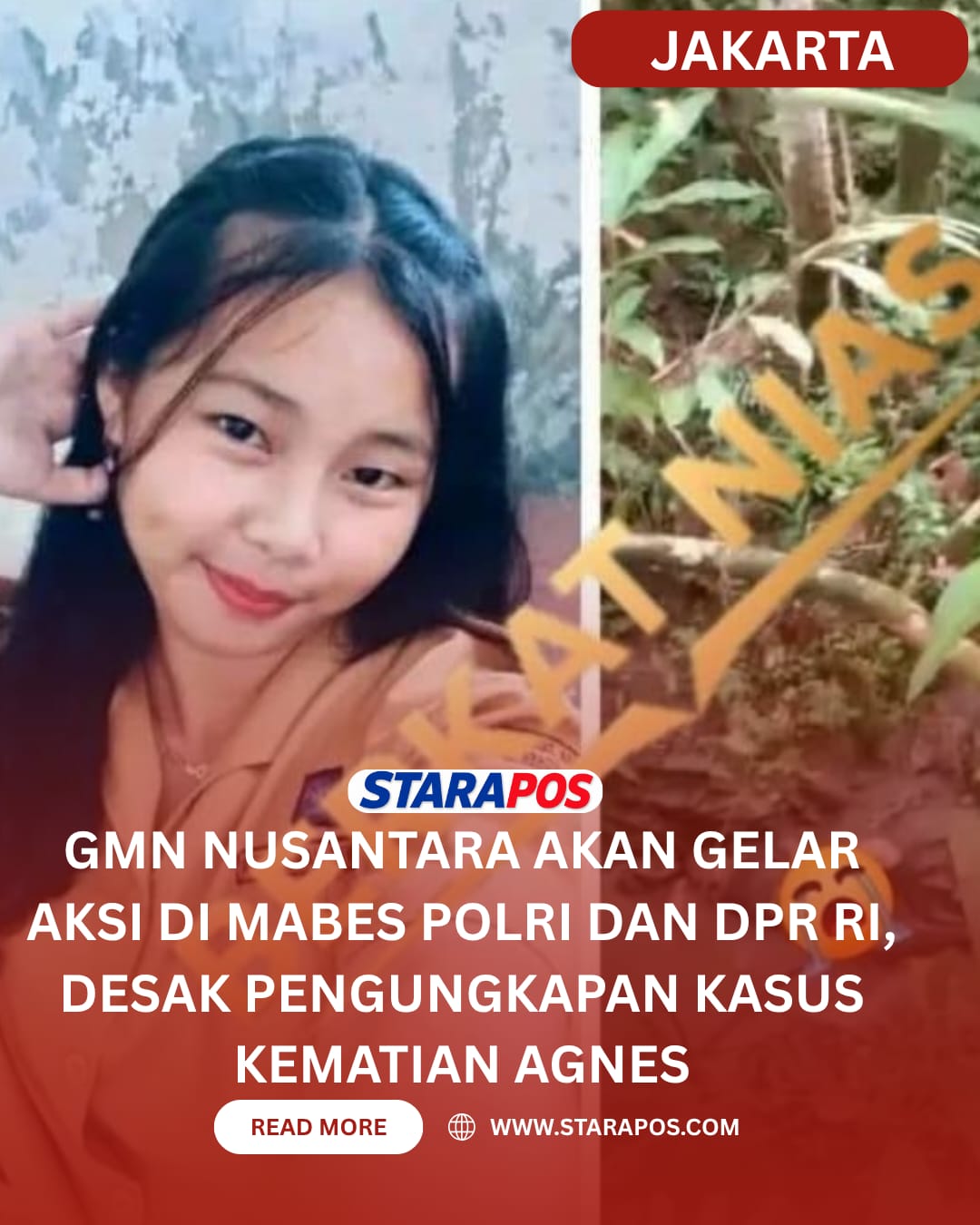 GMN Nusantara Akan Gelar Aksi di Mabes Polri dan DPR RI, Desak Pengungkapan Kasus Kematian Agnes
