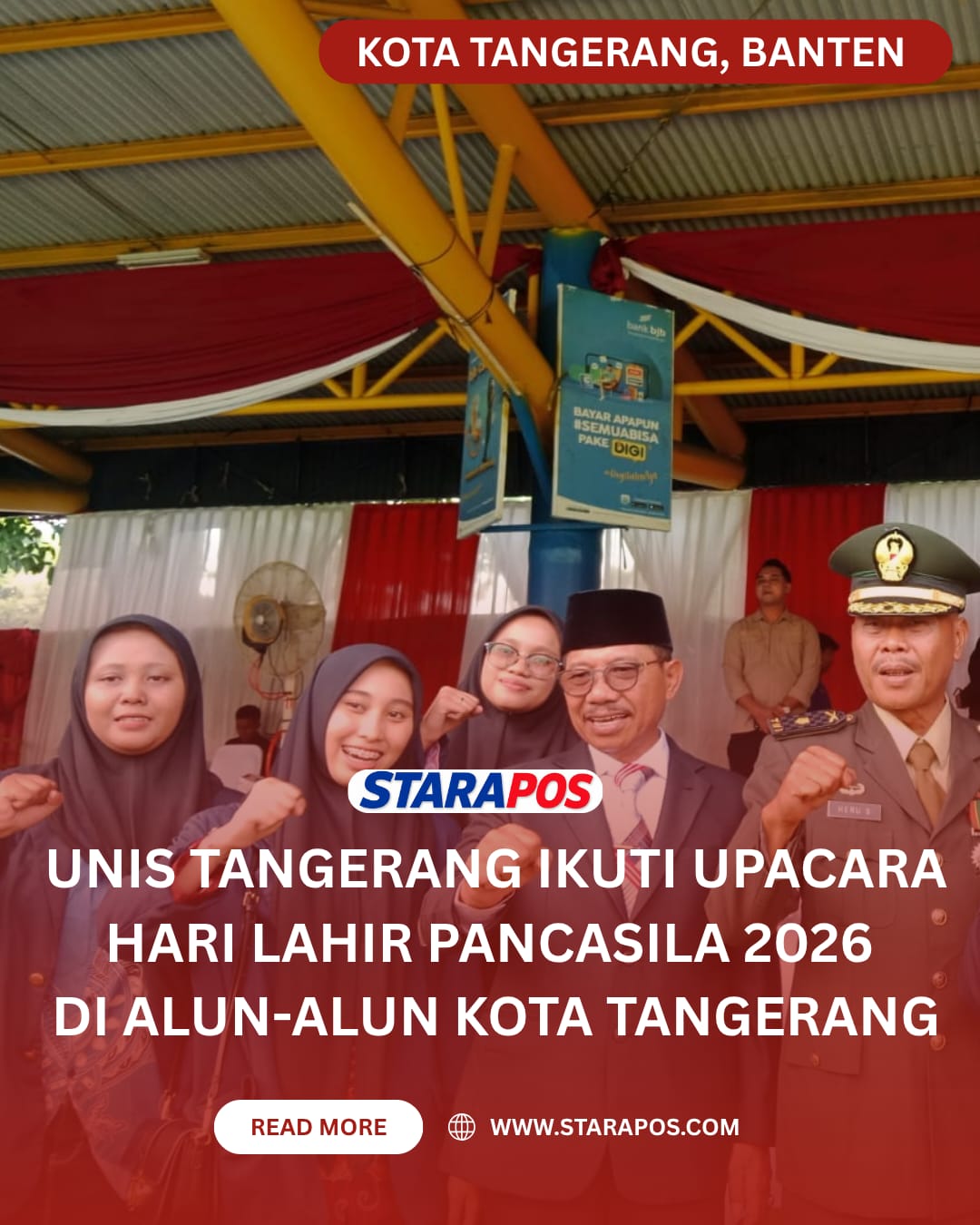 UNIS Tangerang Ikuti Upacara Hari Lahir Pancasila 2026 di Alun-Alun Kota Tangerang
